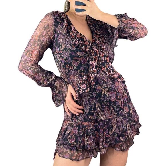 🆕 Free People - Long Sleeve Ruffle Parsley Dress - Picture 2 of 8